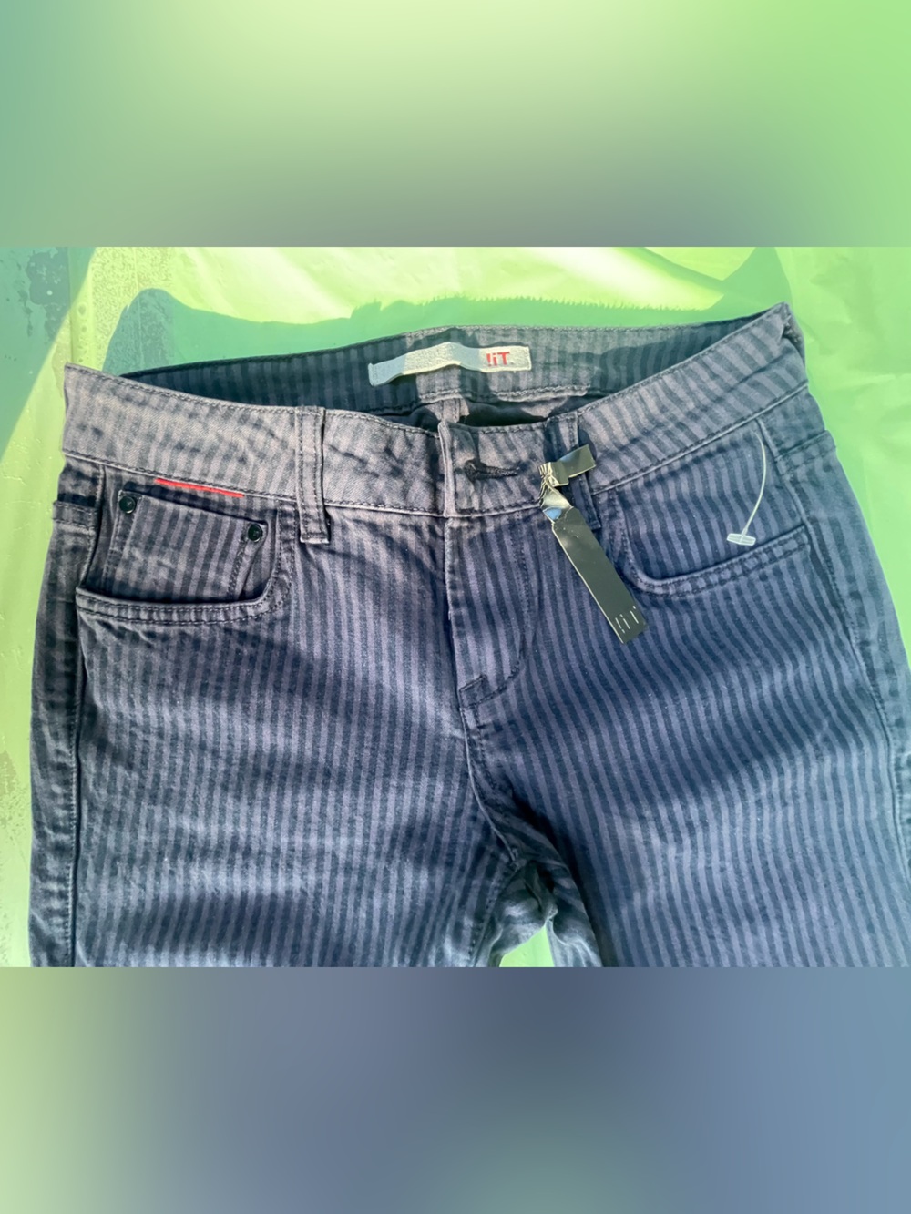 Y2K iT STRIPED JEANS LOW RISE,STRIPPED VINTAGE NEW WITHOUT THE TAGS SIZE 25